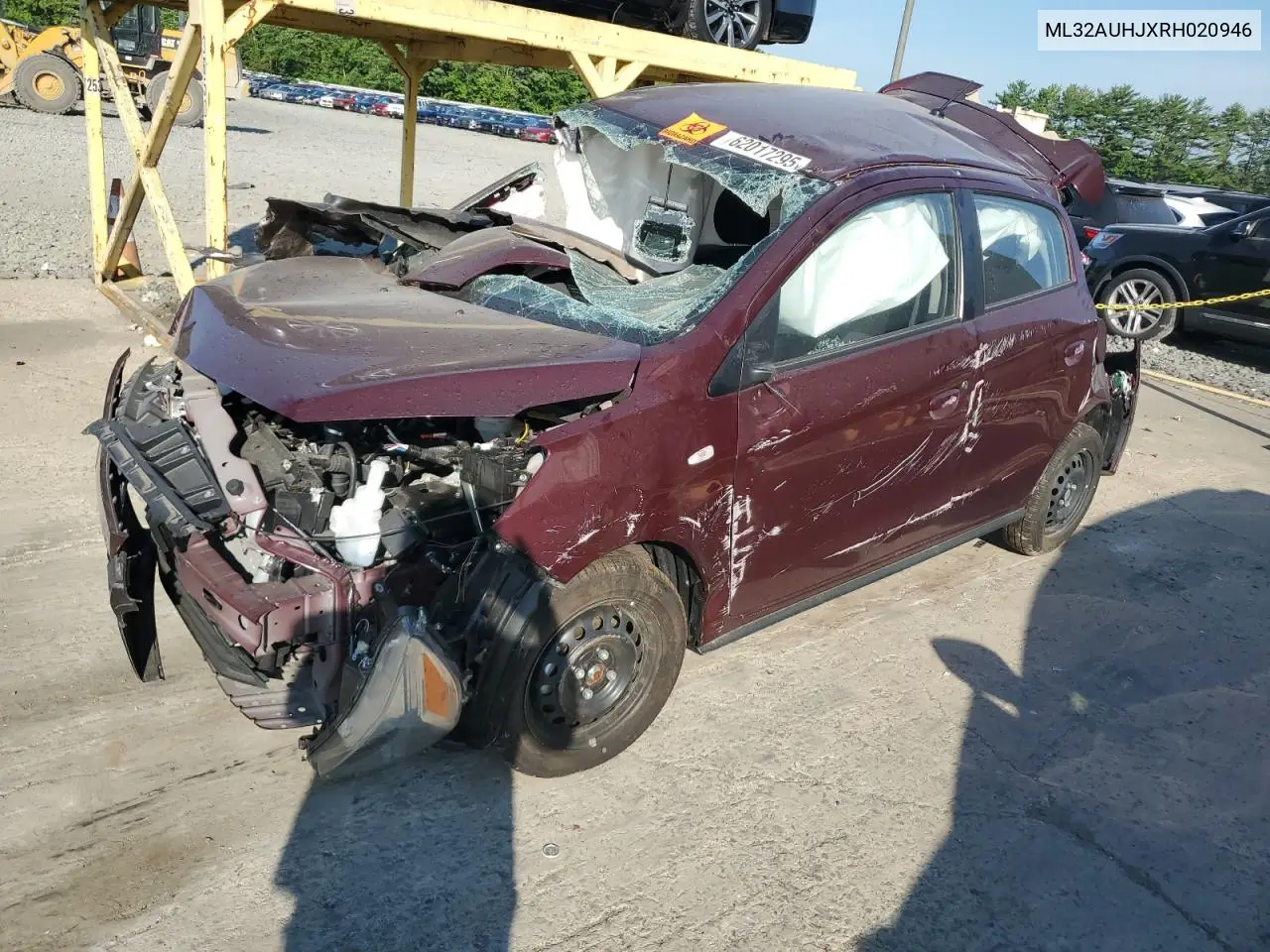 2024 Mitsubishi Mirage Es VIN: ML32AUHJXRH020946 Lot: 62017295