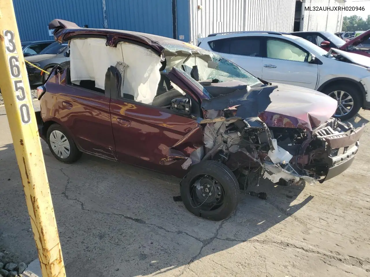 2024 Mitsubishi Mirage Es VIN: ML32AUHJXRH020946 Lot: 62017295