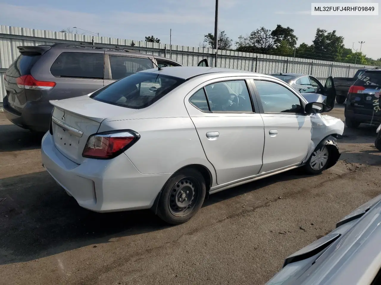 2024 Mitsubishi Mirage G4 Es VIN: ML32FUFJ4RHF09849 Lot: 62386645