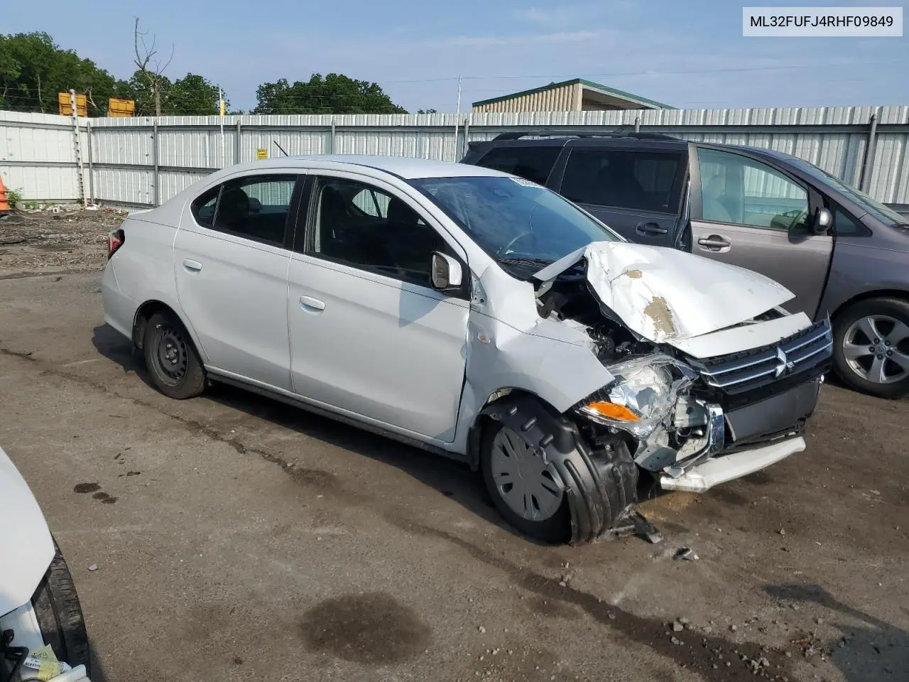2024 Mitsubishi Mirage G4 Es VIN: ML32FUFJ4RHF09849 Lot: 62386645