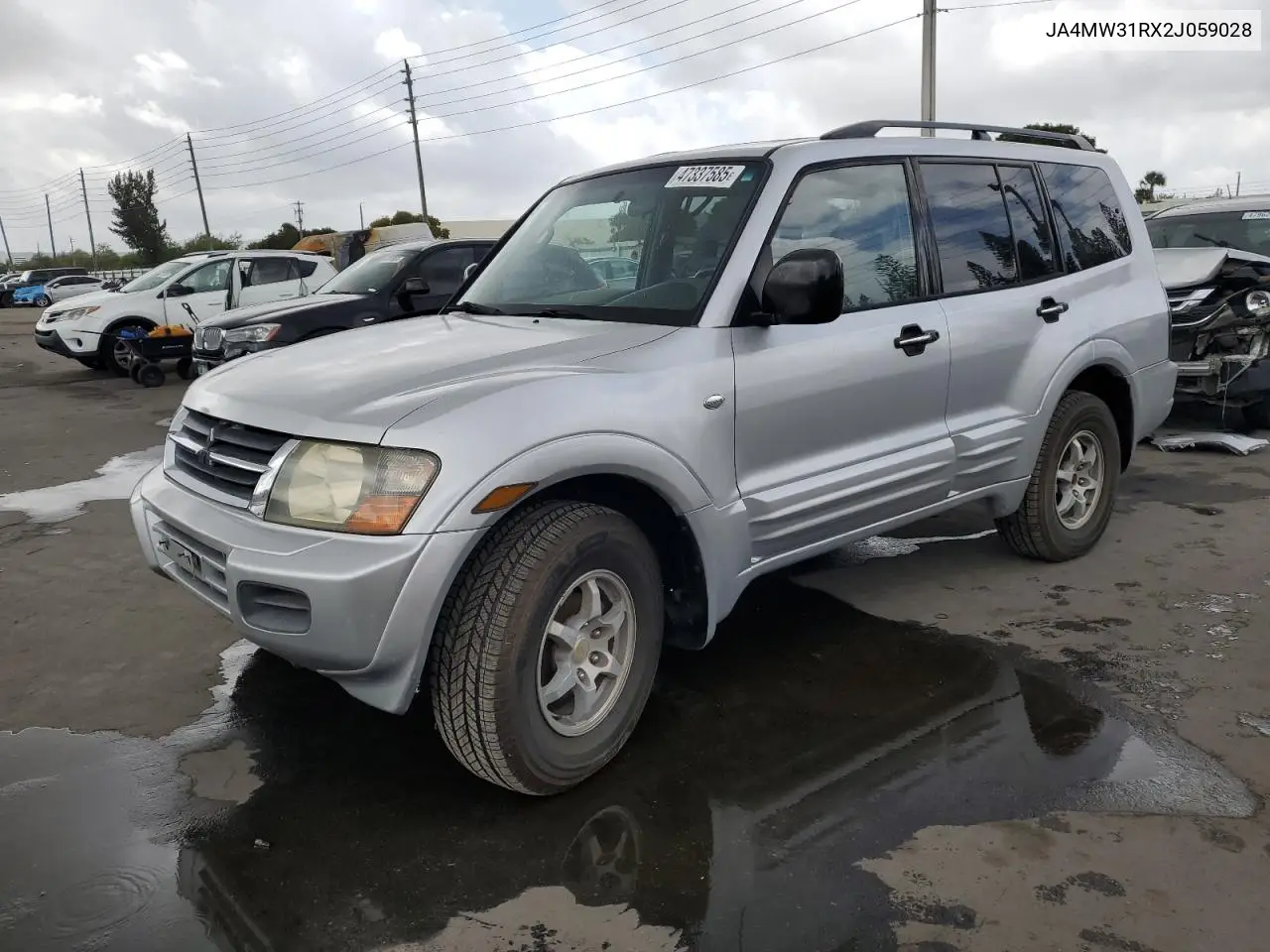 2002 Mitsubishi Montero Xls VIN: JA4MW31RX2J059028 Lot: 47337585