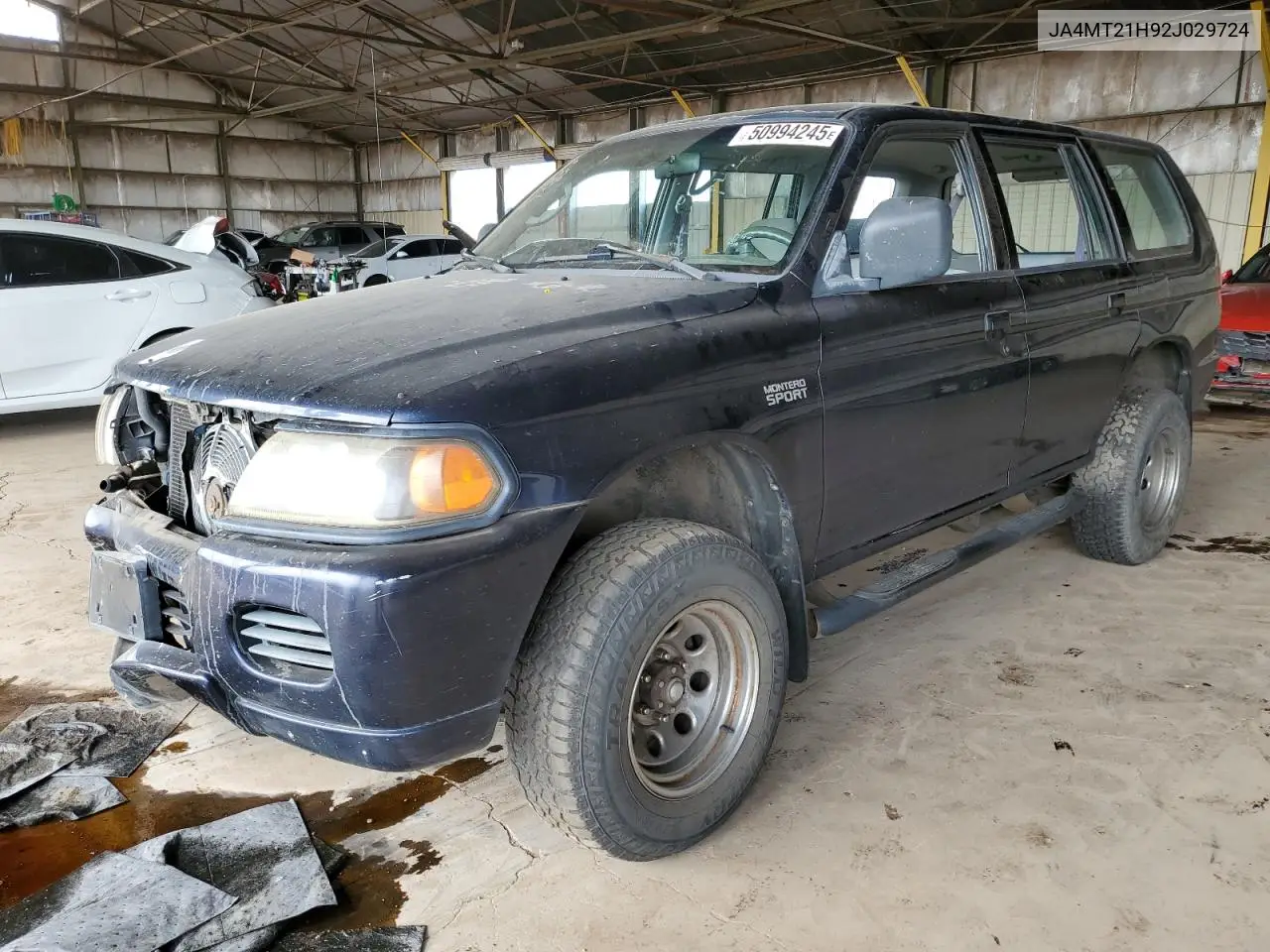 2002 Mitsubishi Montero Sport Es VIN: JA4MT21H92J029724 Lot: 50994245