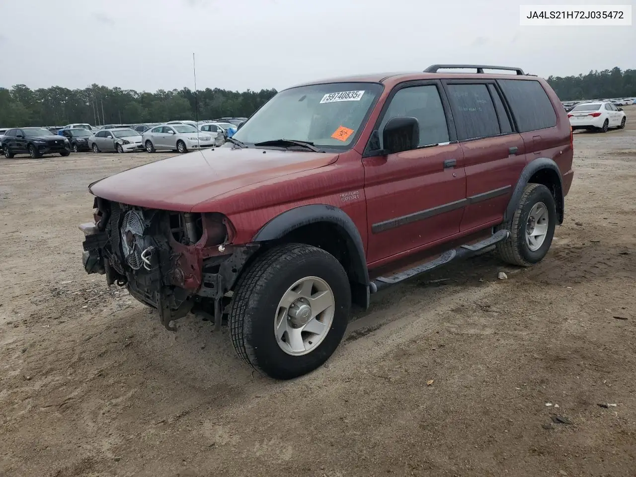2002 Mitsubishi Montero Sport Es VIN: JA4LS21H72J035472 Lot: 59740835