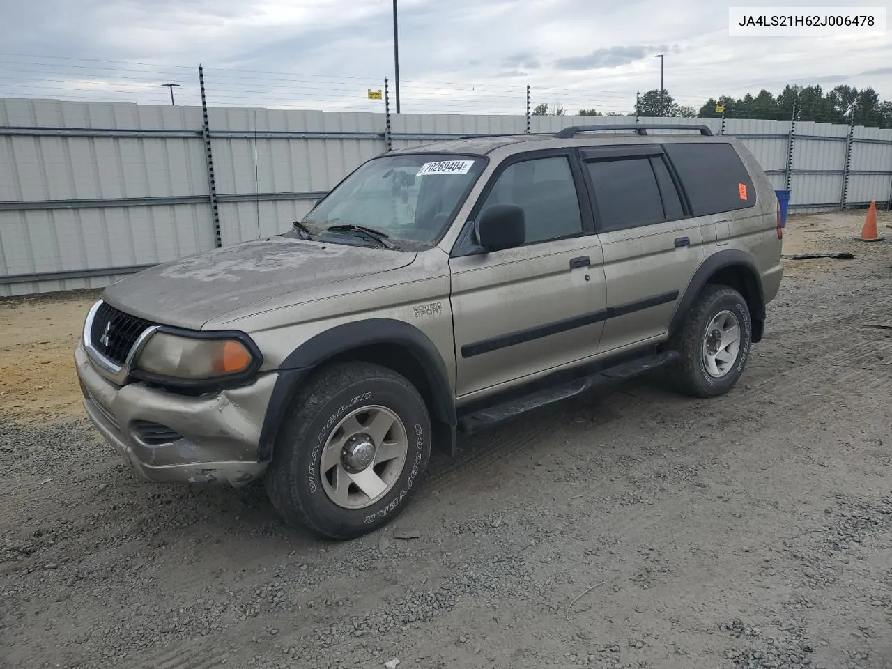 2002 Mitsubishi Montero Sport Es VIN: JA4LS21H62J006478 Lot: 70269404