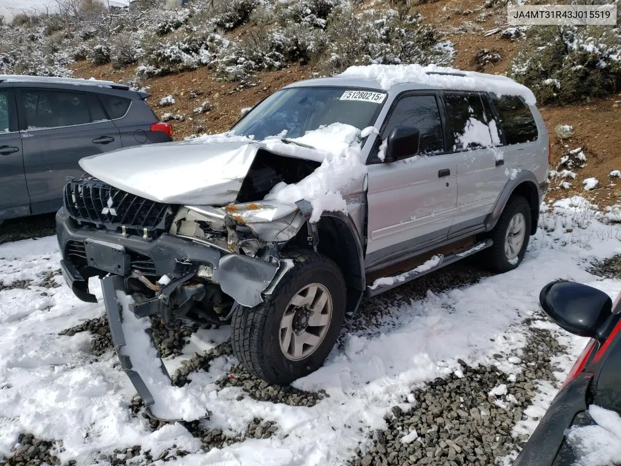 2003 Mitsubishi Montero Sport Xls VIN: JA4MT31R43J015519 Lot: 51280215