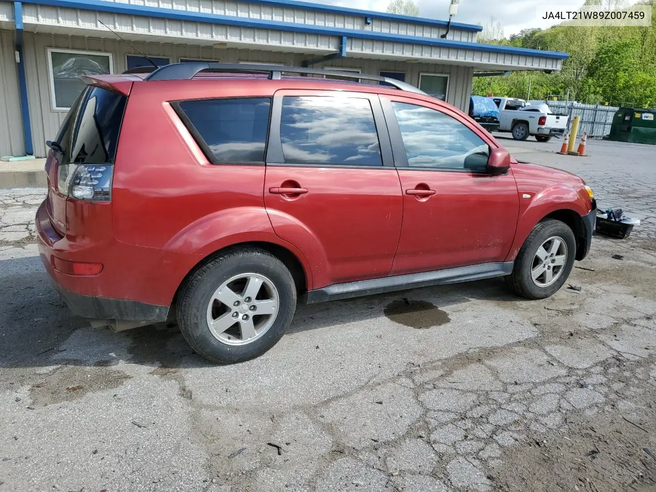 2009 Mitsubishi Outlander Es VIN: JA4LT21W89Z007459 Lot: 55044815