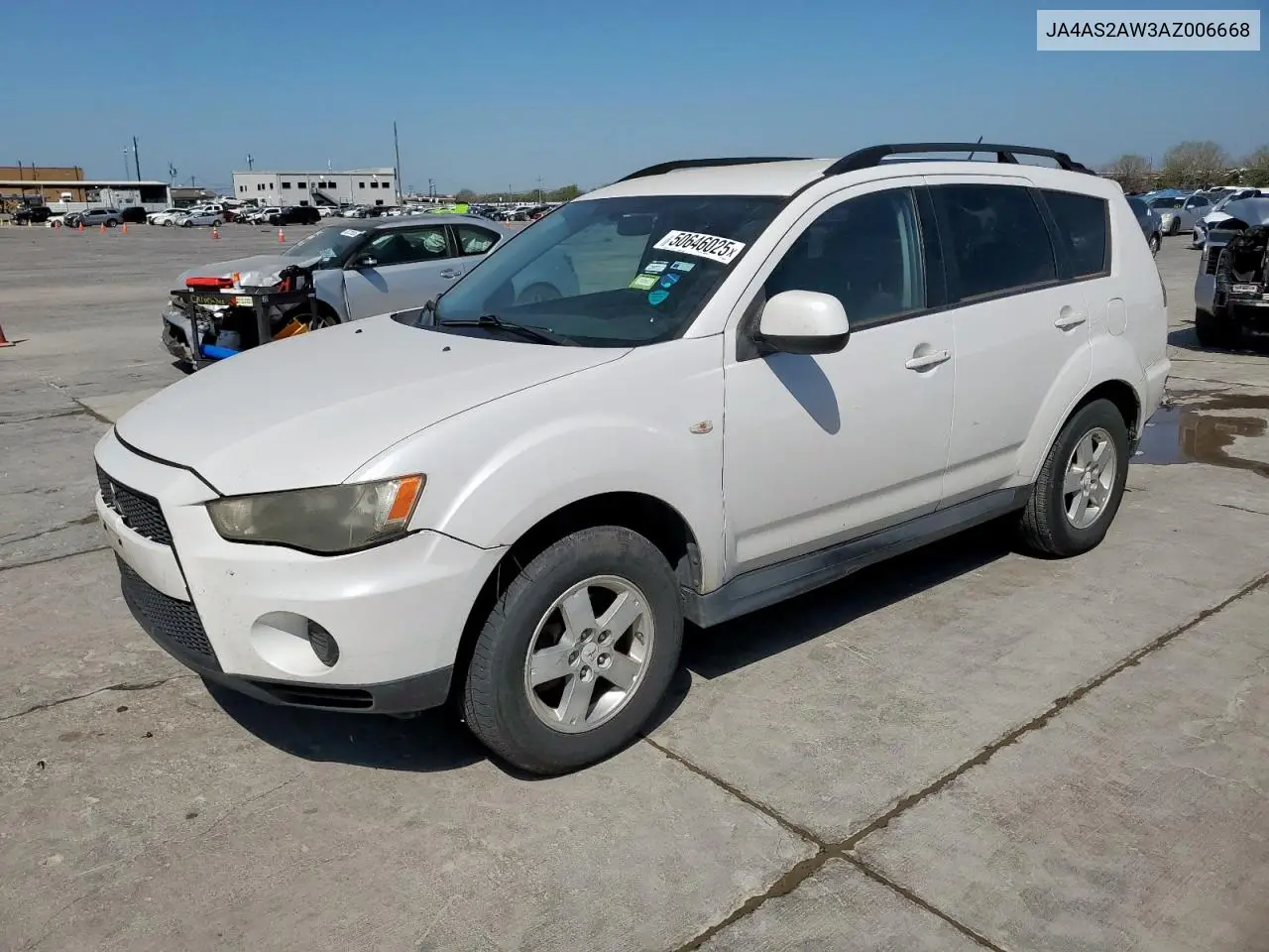 2010 Mitsubishi Outlander Es VIN: JA4AS2AW3AZ006668 Lot: 50646025