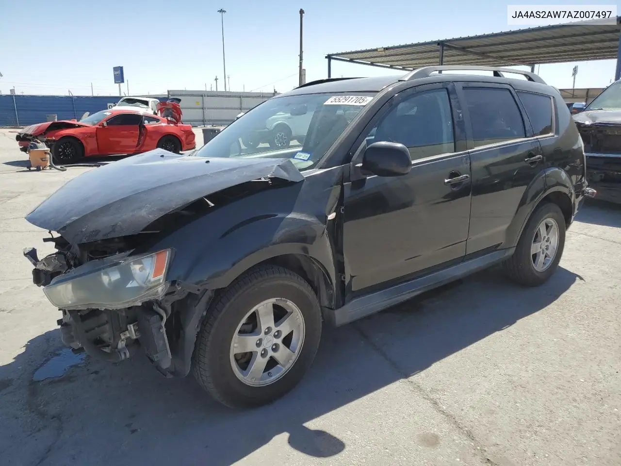 2010 Mitsubishi Outlander Es VIN: JA4AS2AW7AZ007497 Lot: 55291705