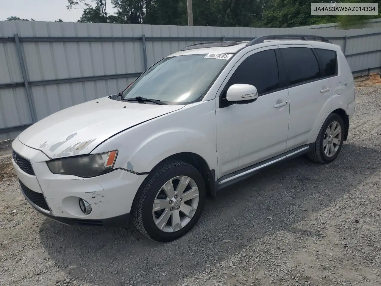 2010 Mitsubishi Outlander Se VIN: JA4AS3AW6AZ014334 Lot: 60523085