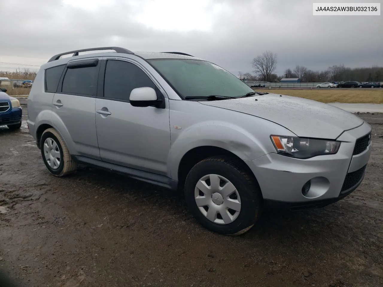 2011 Mitsubishi Outlander Es VIN: JA4AS2AW3BU032136 Lot: 42525015