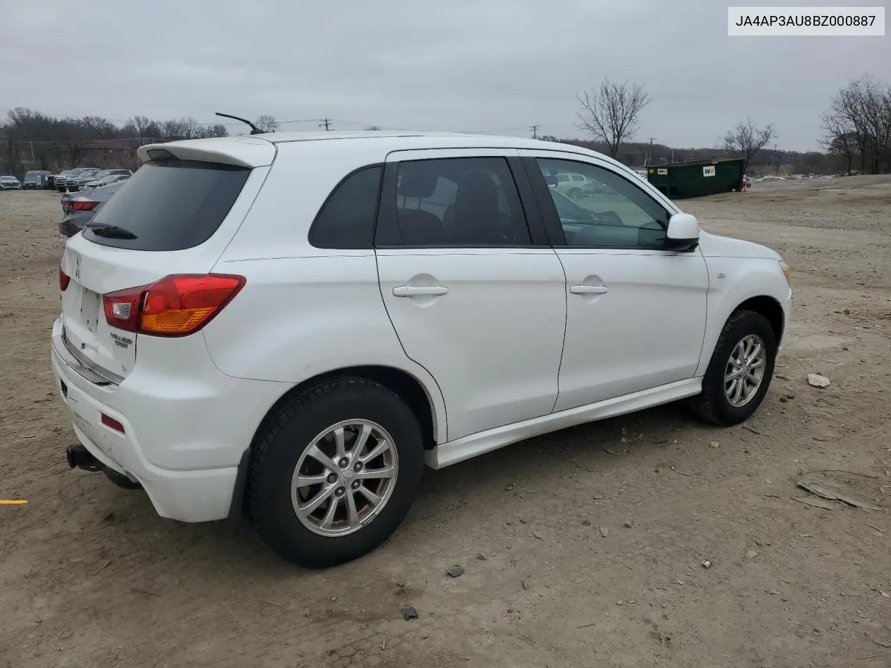 2011 Mitsubishi Outlander Sport Es VIN: JA4AP3AU8BZ000887 Lot: 49096485