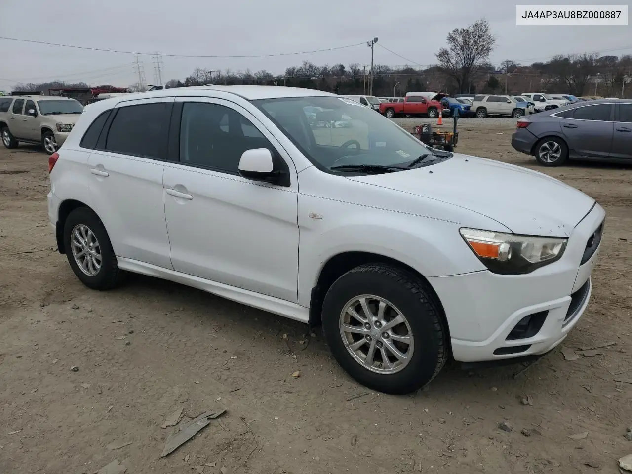 2011 Mitsubishi Outlander Sport Es VIN: JA4AP3AU8BZ000887 Lot: 49096485