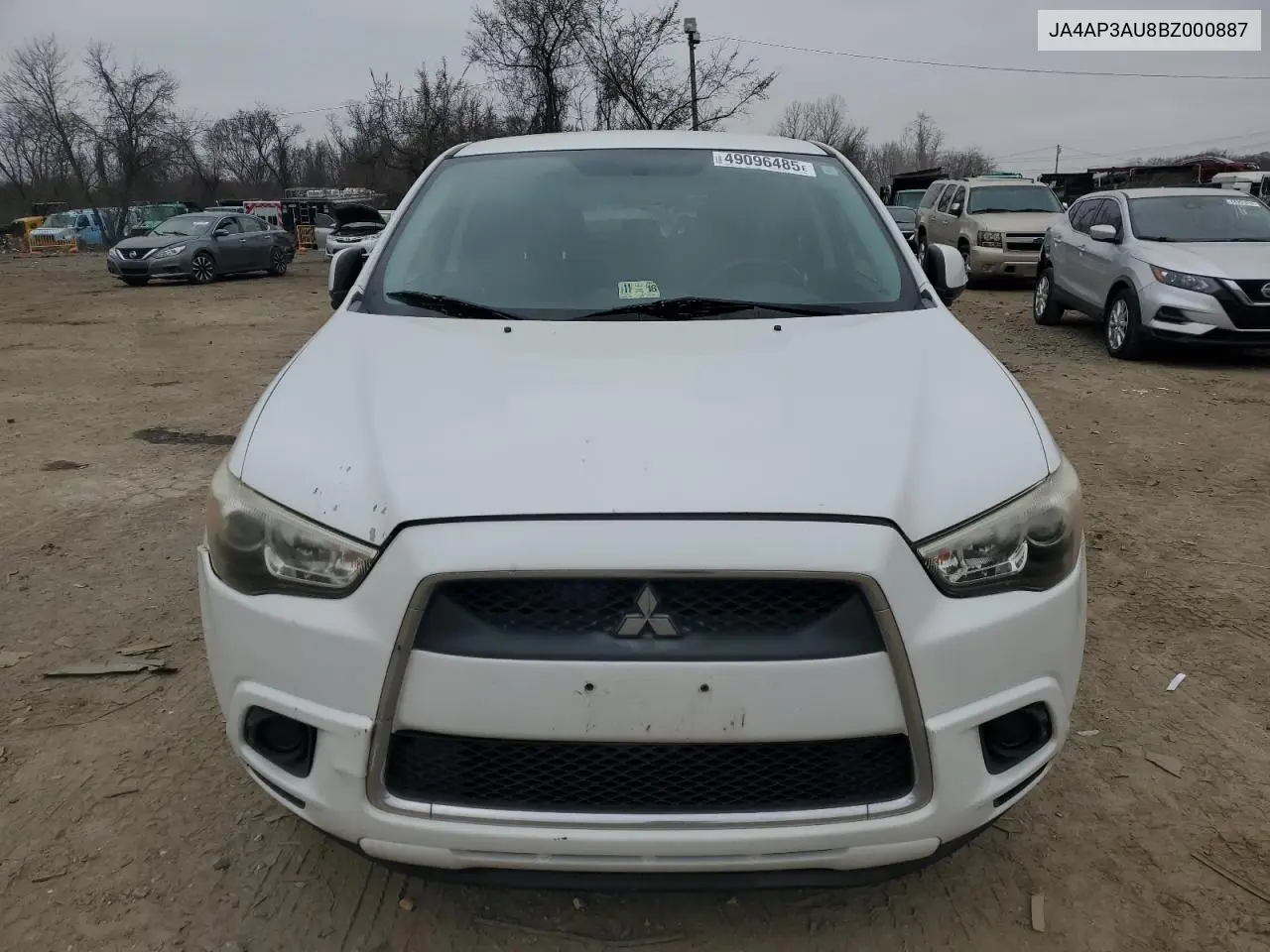 2011 Mitsubishi Outlander Sport Es VIN: JA4AP3AU8BZ000887 Lot: 49096485