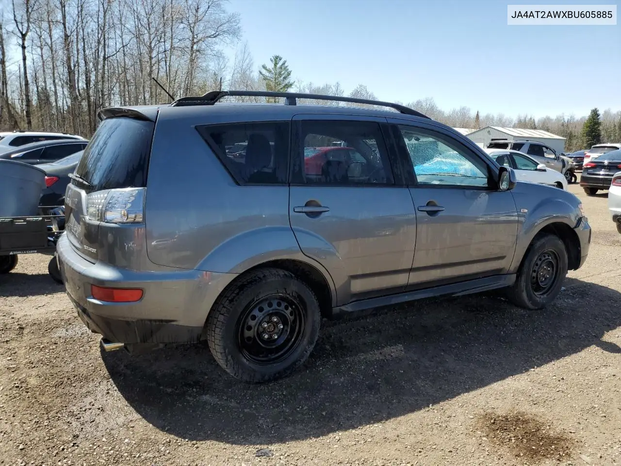 2011 Mitsubishi Outlander Es VIN: JA4AT2AWXBU605885 Lot: 54582425