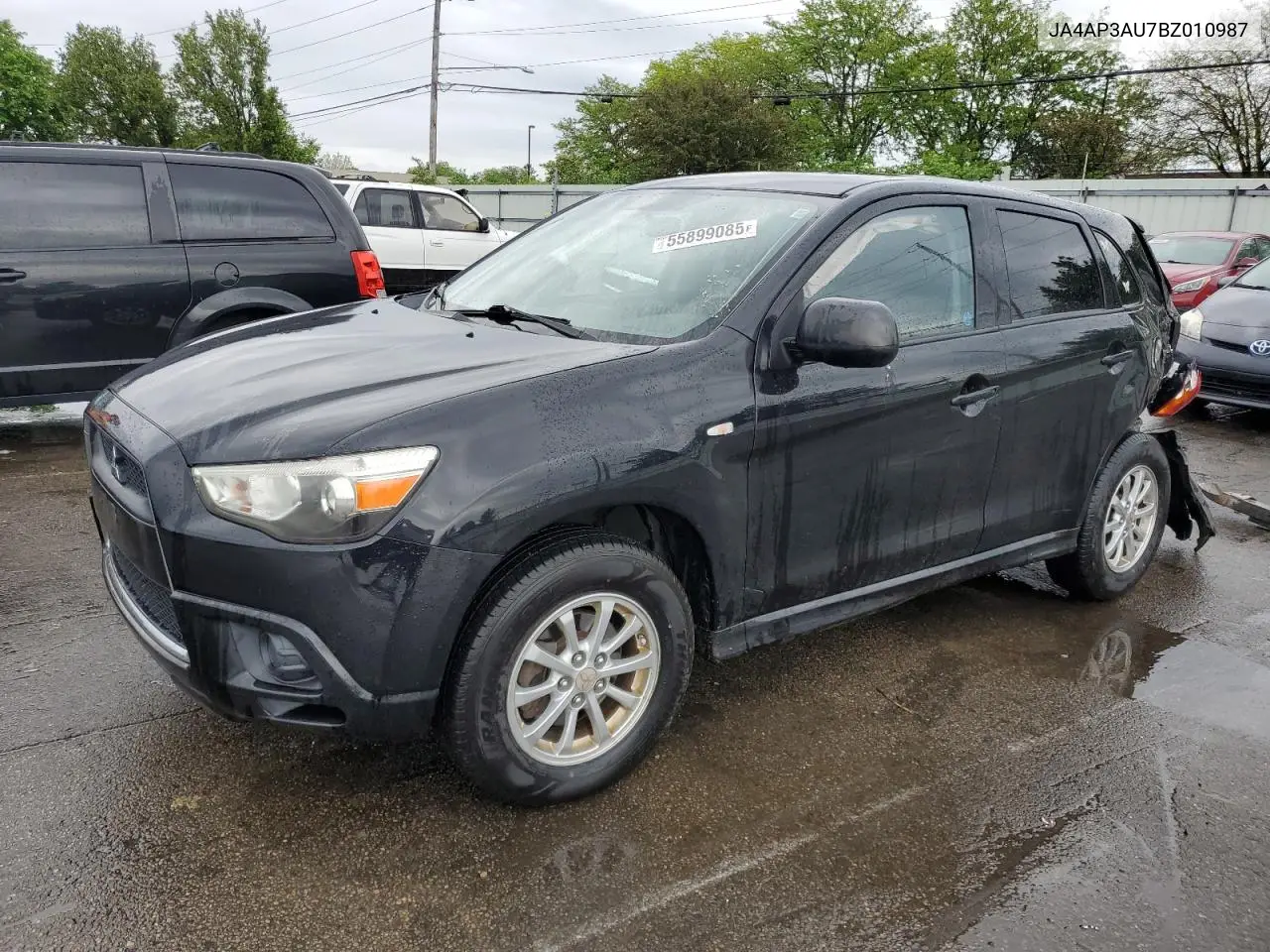 2011 Mitsubishi Outlander Sport Es VIN: JA4AP3AU7BZ010987 Lot: 55899085
