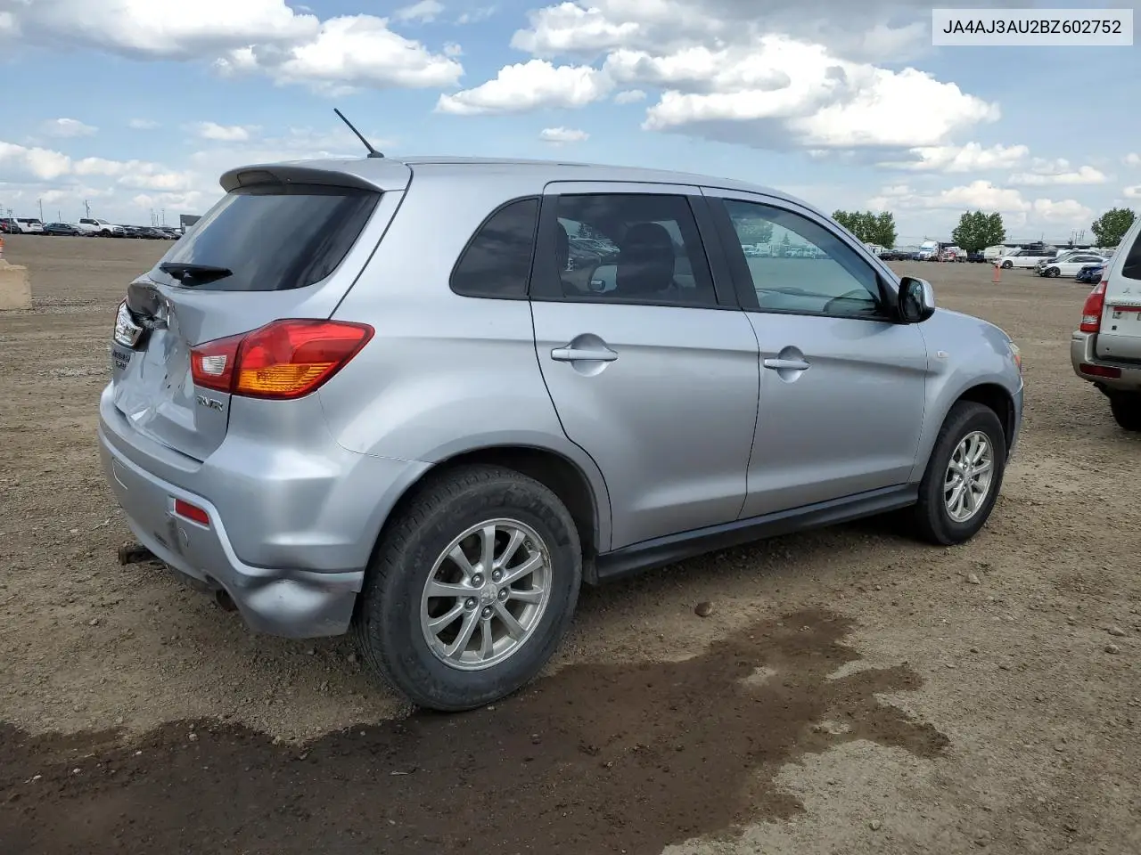2011 Mitsubishi Rvr Se VIN: JA4AJ3AU2BZ602752 Lot: 58974355