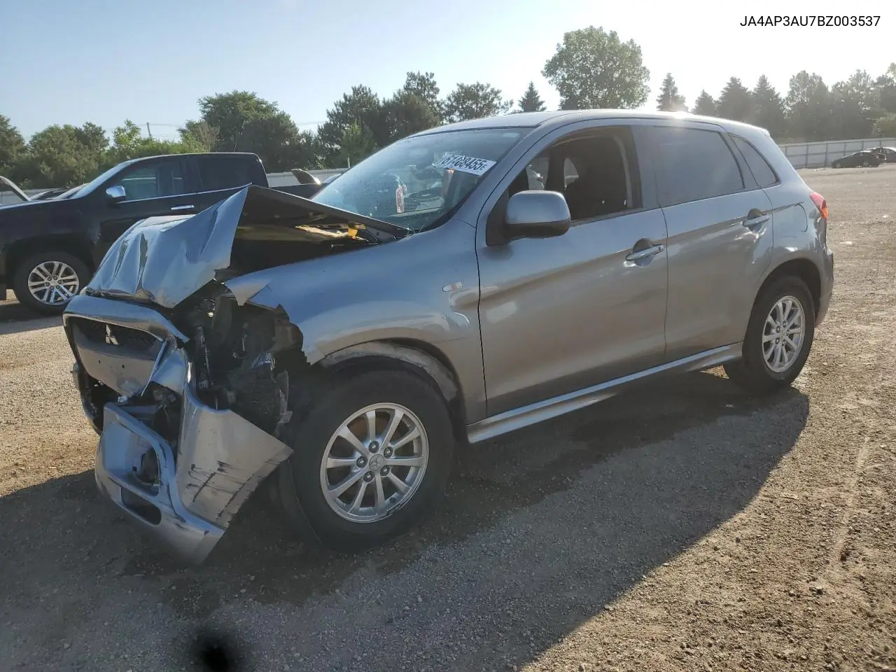 2011 Mitsubishi Outlander Sport Es VIN: JA4AP3AU7BZ003537 Lot: 61408455