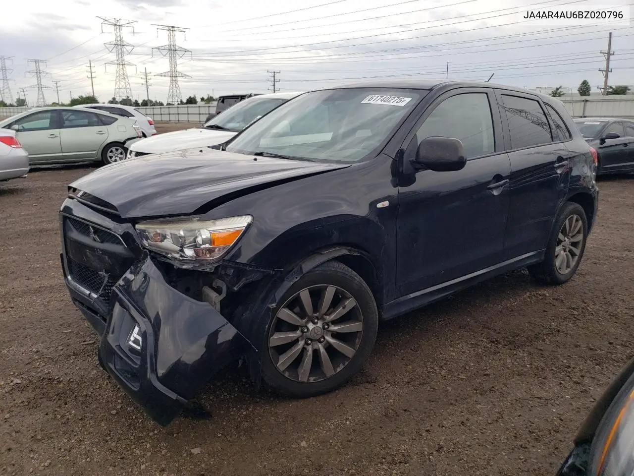 2011 Mitsubishi Outlander Sport Se VIN: JA4AR4AU6BZ020796 Lot: 61740275