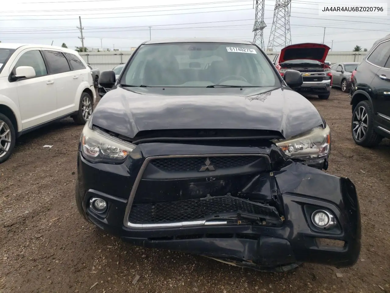 2011 Mitsubishi Outlander Sport Se VIN: JA4AR4AU6BZ020796 Lot: 61740275