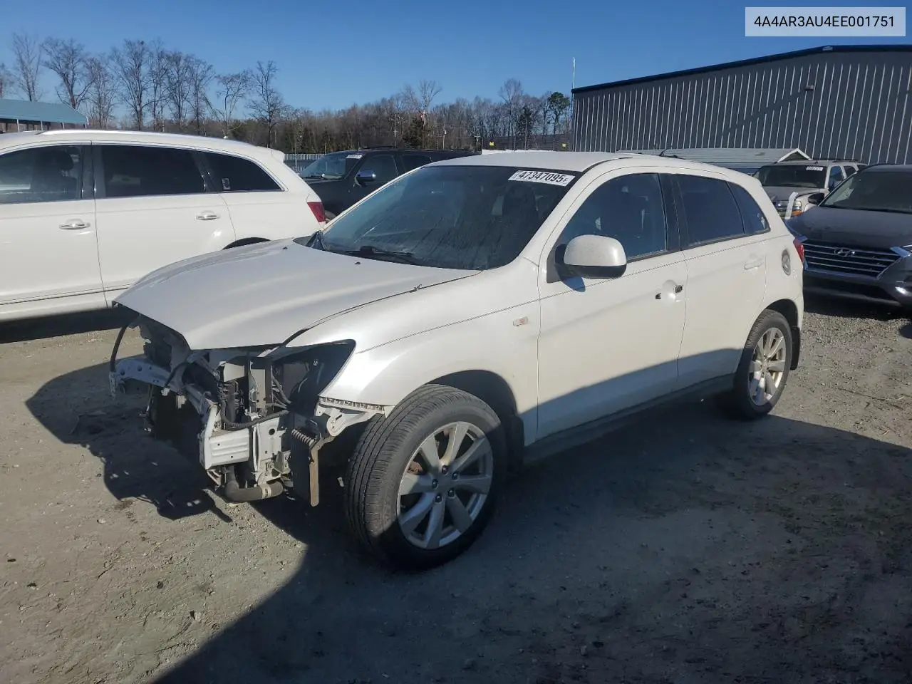 2014 Mitsubishi Outlander Sport Es VIN: 4A4AR3AU4EE001751 Lot: 47347095