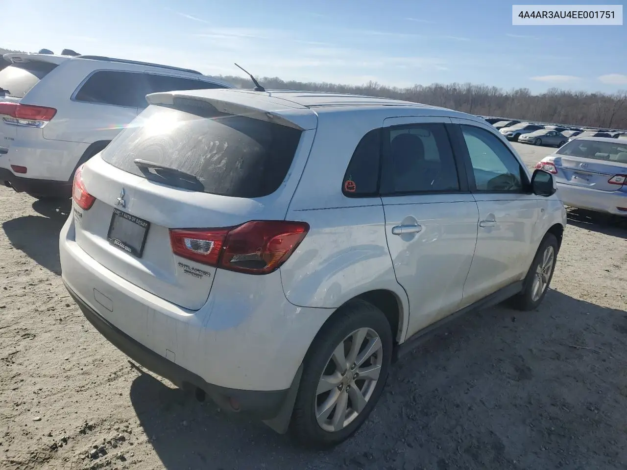 2014 Mitsubishi Outlander Sport Es VIN: 4A4AR3AU4EE001751 Lot: 47347095