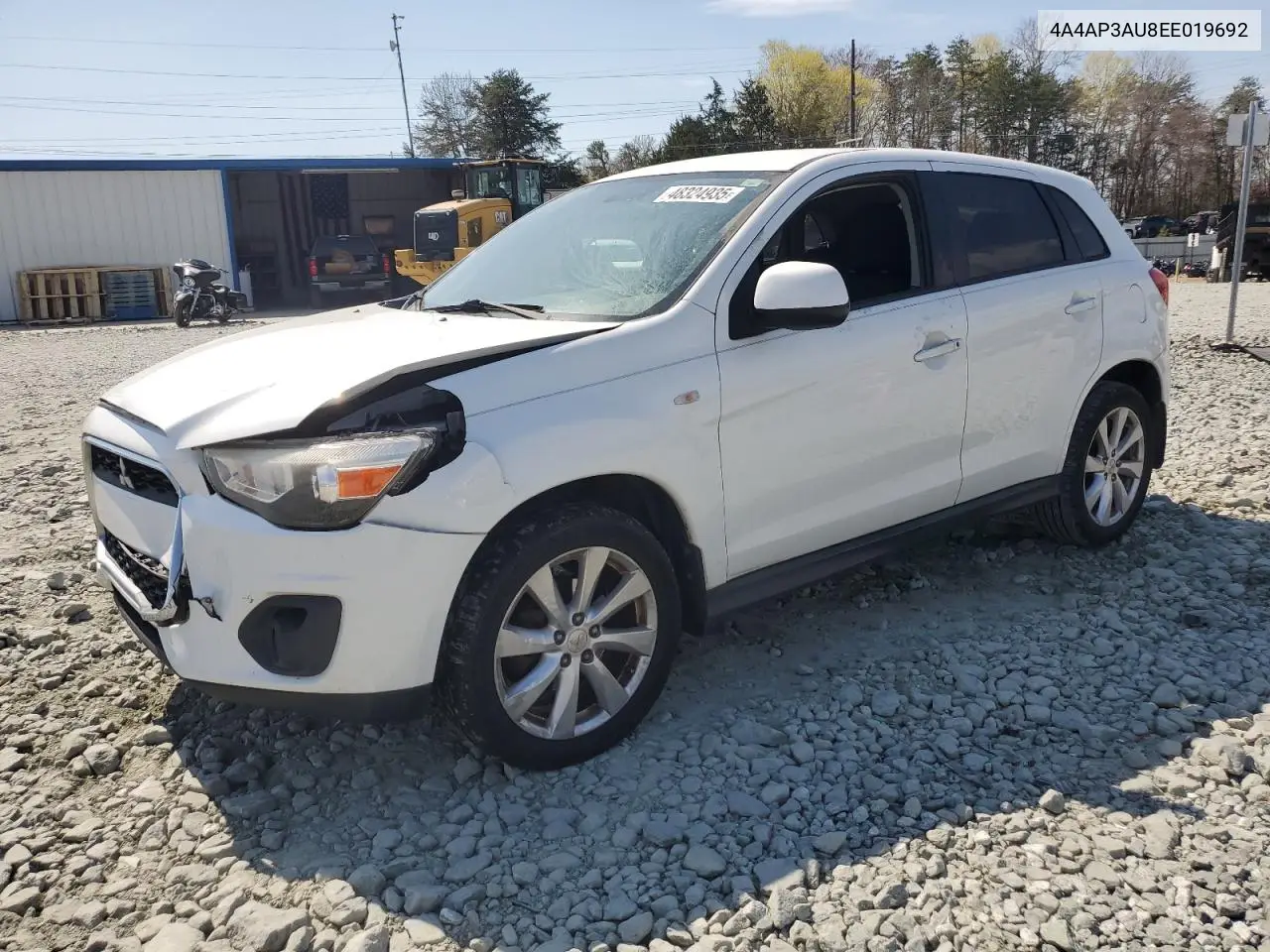 2014 Mitsubishi Outlander Sport Es VIN: 4A4AP3AU8EE019692 Lot: 48324935