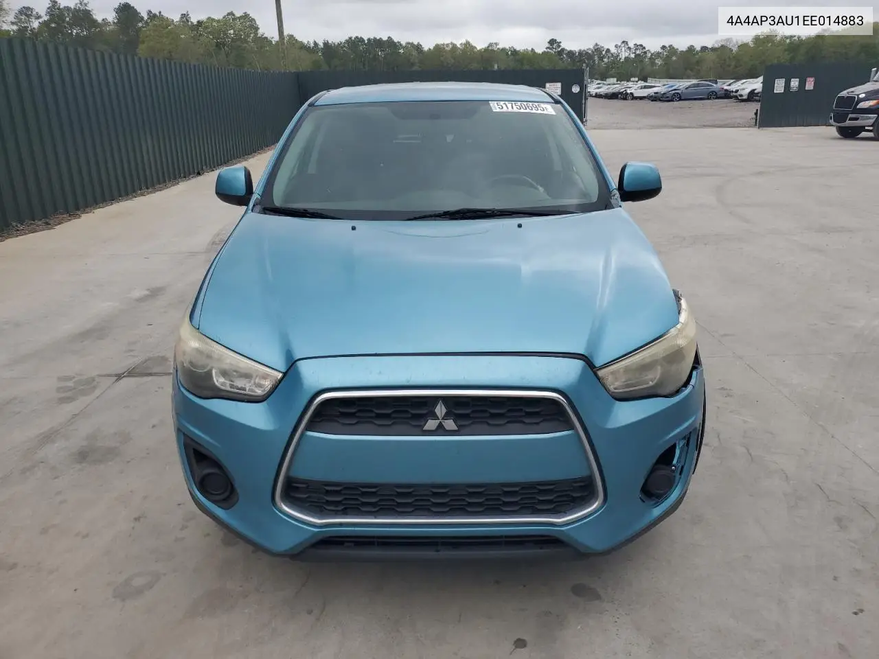 2014 Mitsubishi Outlander Sport Es VIN: 4A4AP3AU1EE014883 Lot: 51750695