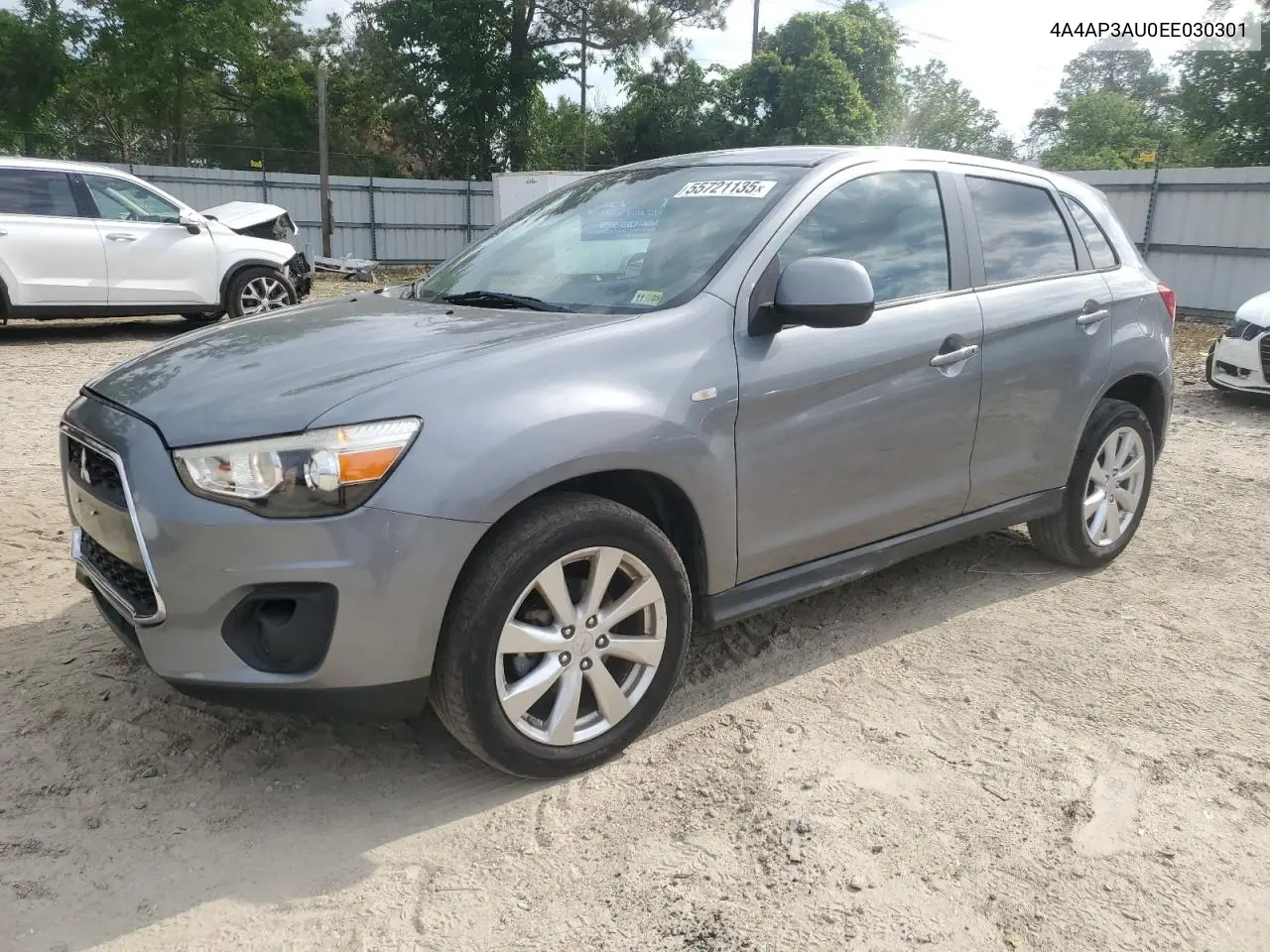 2014 Mitsubishi Outlander Sport Es VIN: 4A4AP3AU0EE030301 Lot: 55721135