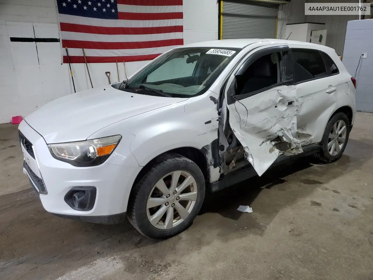 2014 Mitsubishi Outlander Sport Es VIN: 4A4AP3AU1EE001762 Lot: 55954685