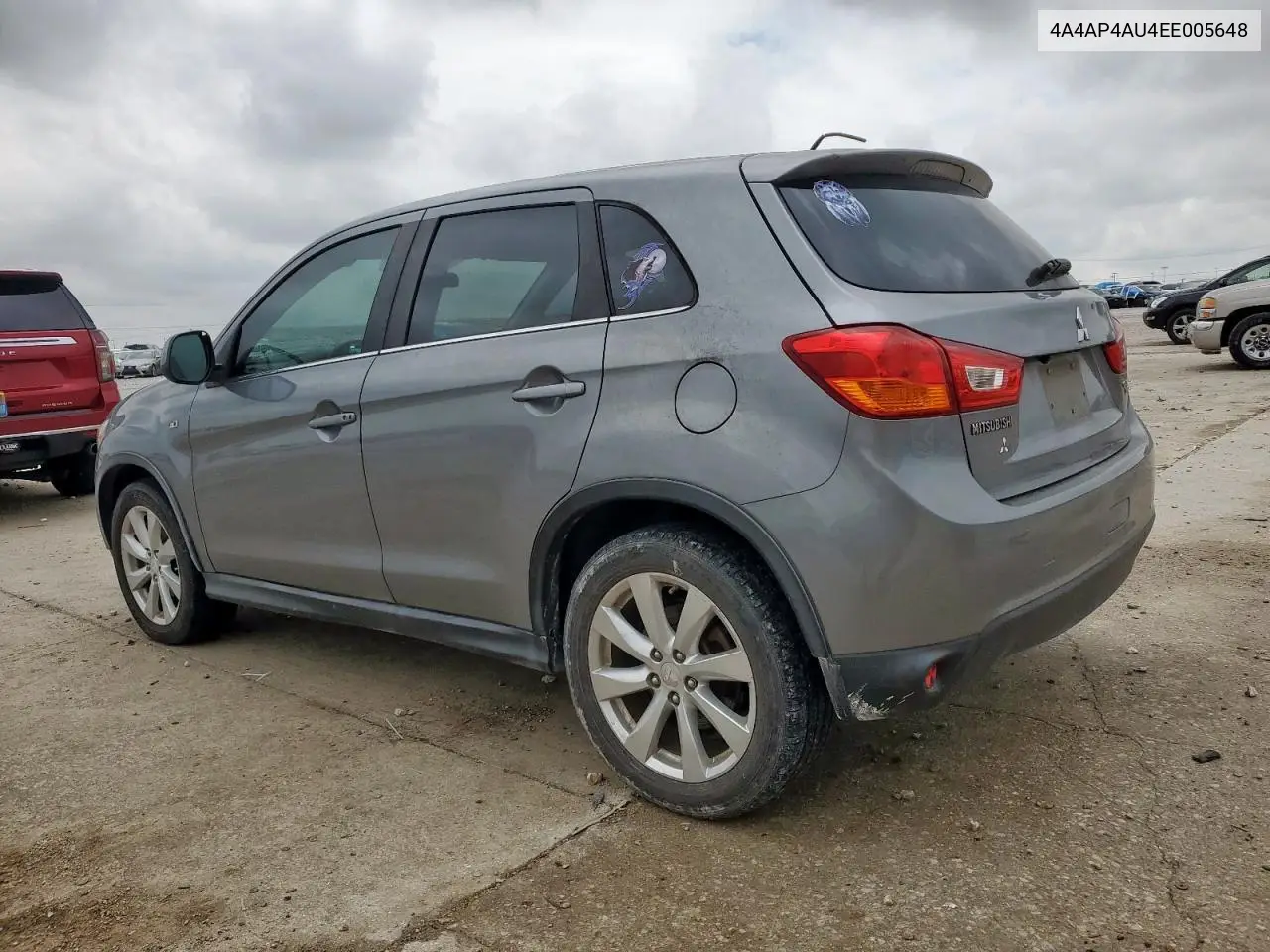 2014 Mitsubishi Outlander Sport Se VIN: 4A4AP4AU4EE005648 Lot: 60234535