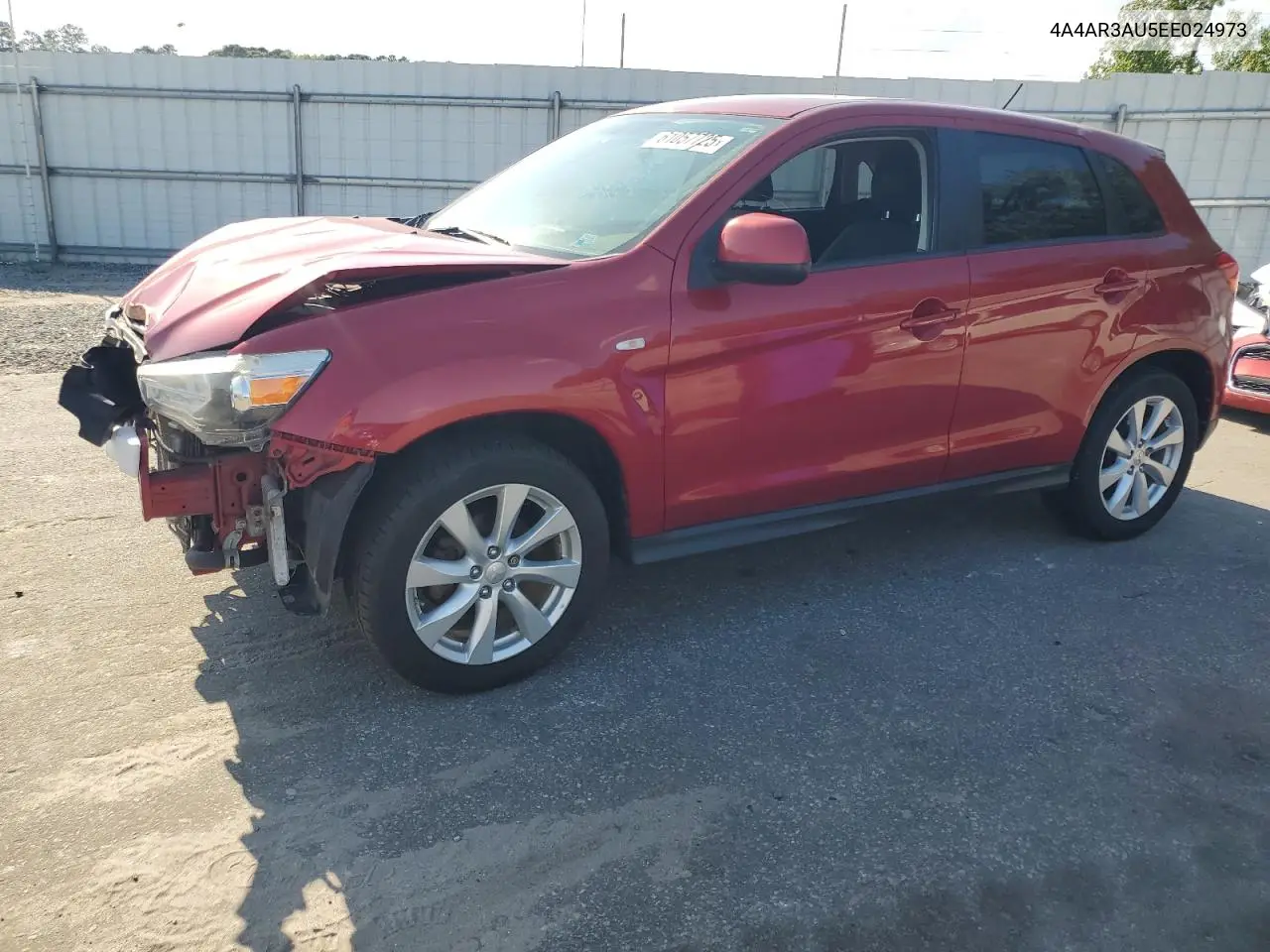 2014 Mitsubishi Outlander Sport Es VIN: 4A4AR3AU5EE024973 Lot: 61057725