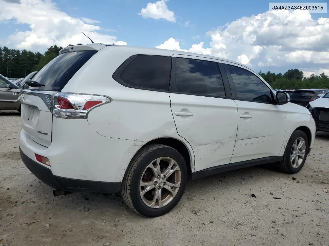 2014 Mitsubishi Outlander Se VIN: JA4AZ3A34EZ003615 Lot: 62516825