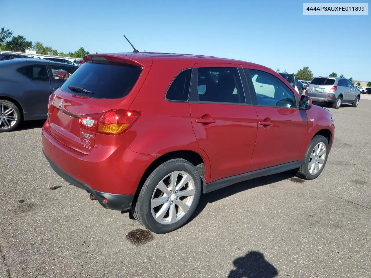 2015 Mitsubishi Outlander Sport Es VIN: 4A4AP3AUXFE011899 Lot: 62573225