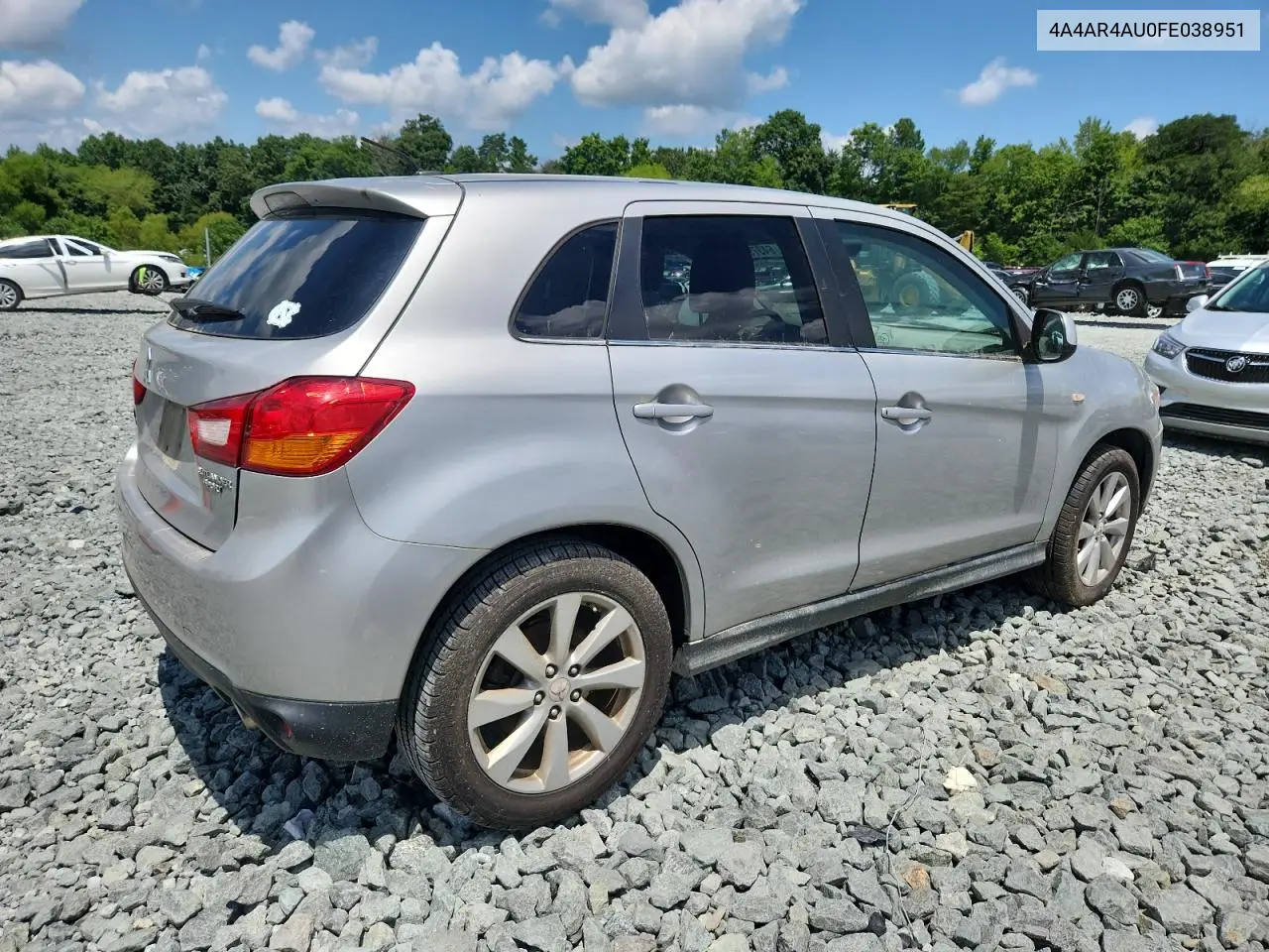 2015 Mitsubishi Outlander Sport Se VIN: 4A4AR4AU0FE038951 Lot: 64379085
