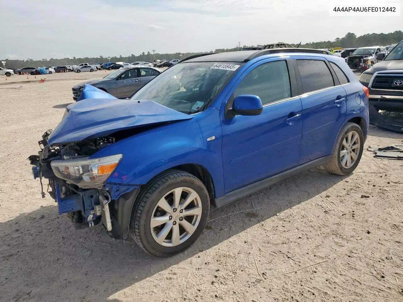 2015 Mitsubishi Outlander Sport Se VIN: 4A4AP4AU6FE012442 Lot: 64615945