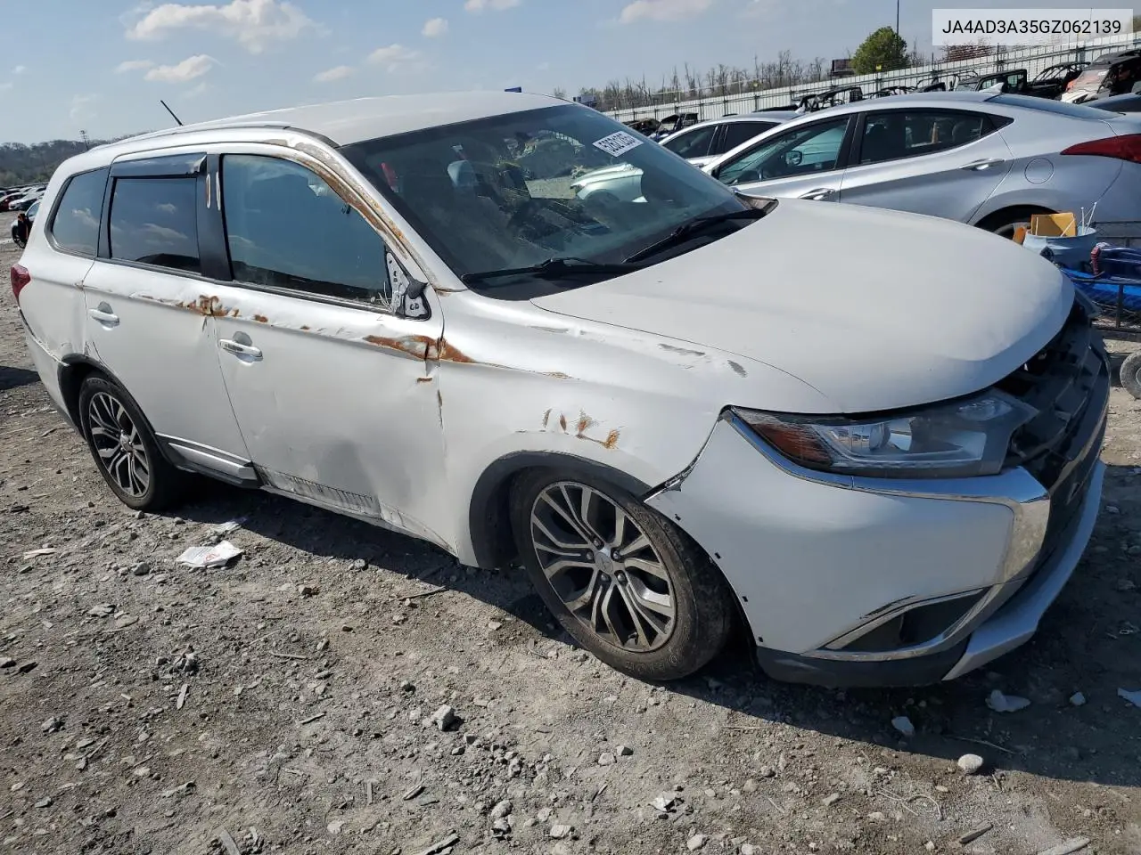 2016 Mitsubishi Outlander Se VIN: JA4AD3A35GZ062139 Lot: 52621265
