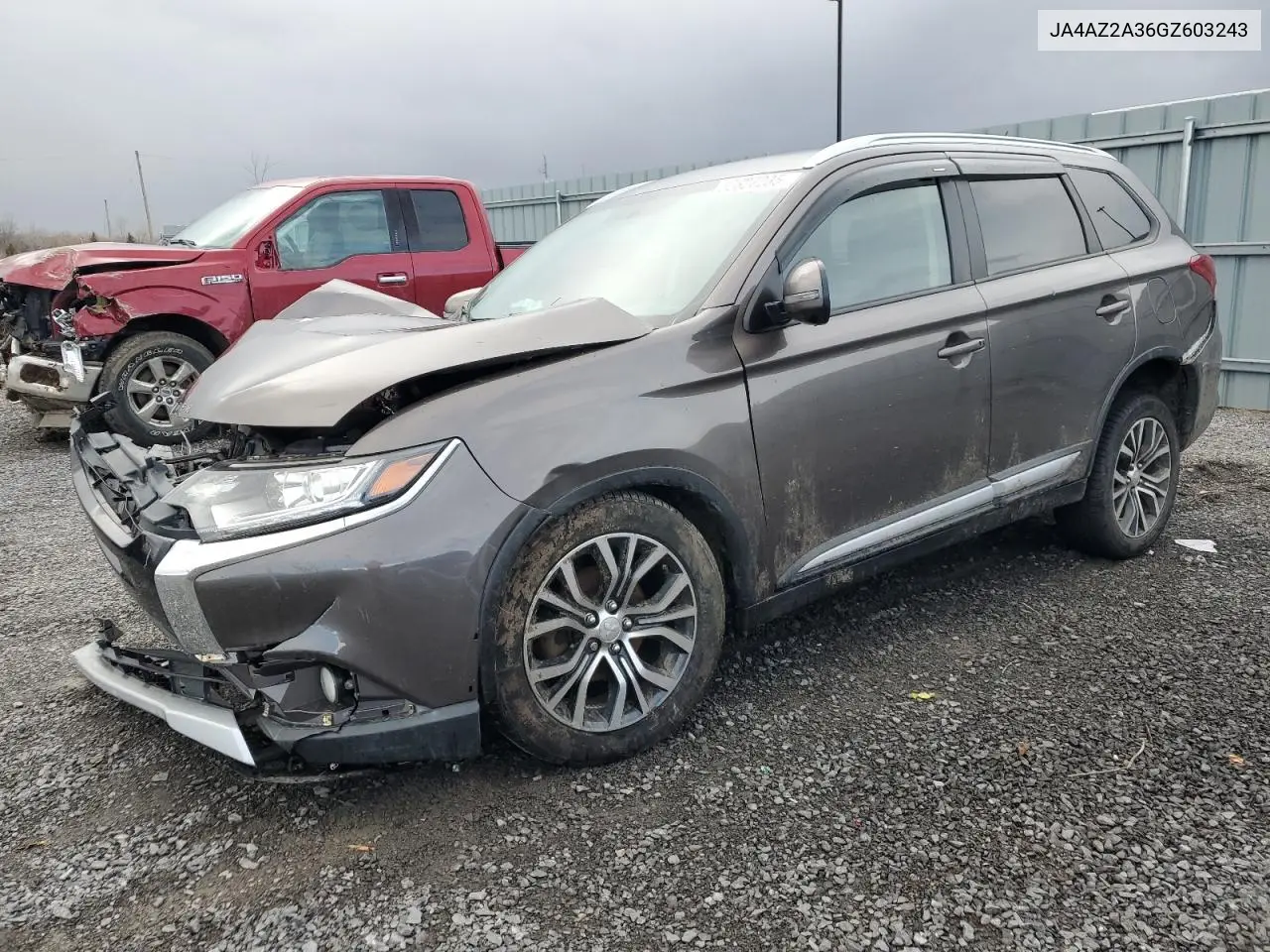 2016 Mitsubishi Outlander Es VIN: JA4AZ2A36GZ603243 Lot: 52827235