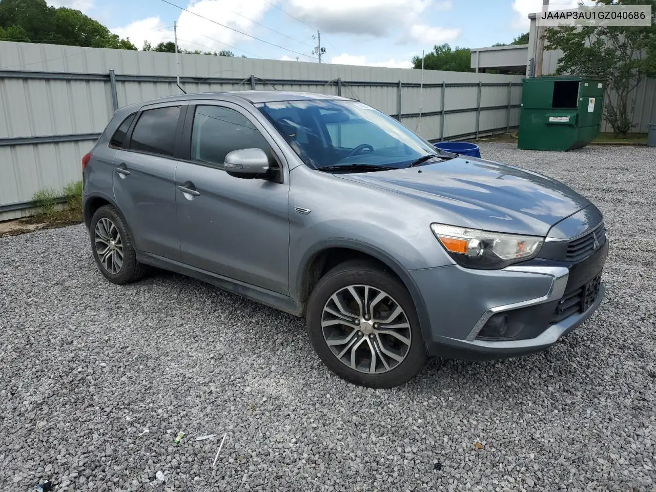 2016 Mitsubishi Outlander Sport Es VIN: JA4AP3AU1GZ040686 Lot: 56528415
