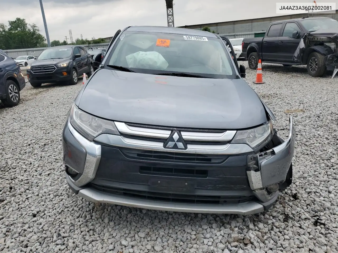 2016 Mitsubishi Outlander Se VIN: JA4AZ3A36GZ002081 Lot: 59779885