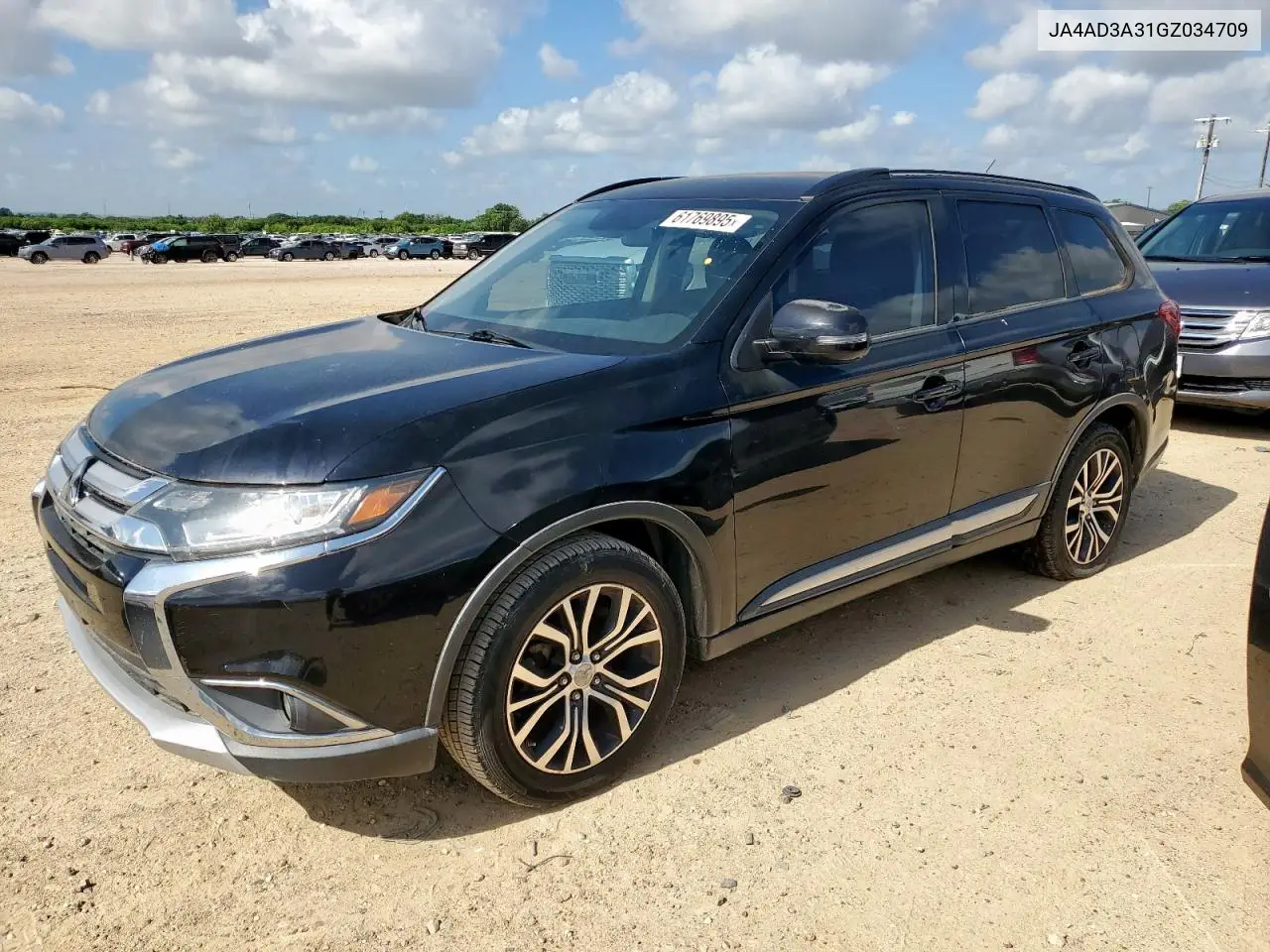 2016 Mitsubishi Outlander Se VIN: JA4AD3A31GZ034709 Lot: 61769895