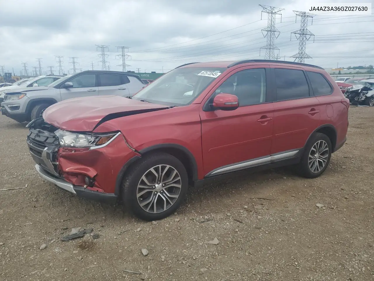 2016 Mitsubishi Outlander Se VIN: JA4AZ3A36GZ027630 Lot: 62573545