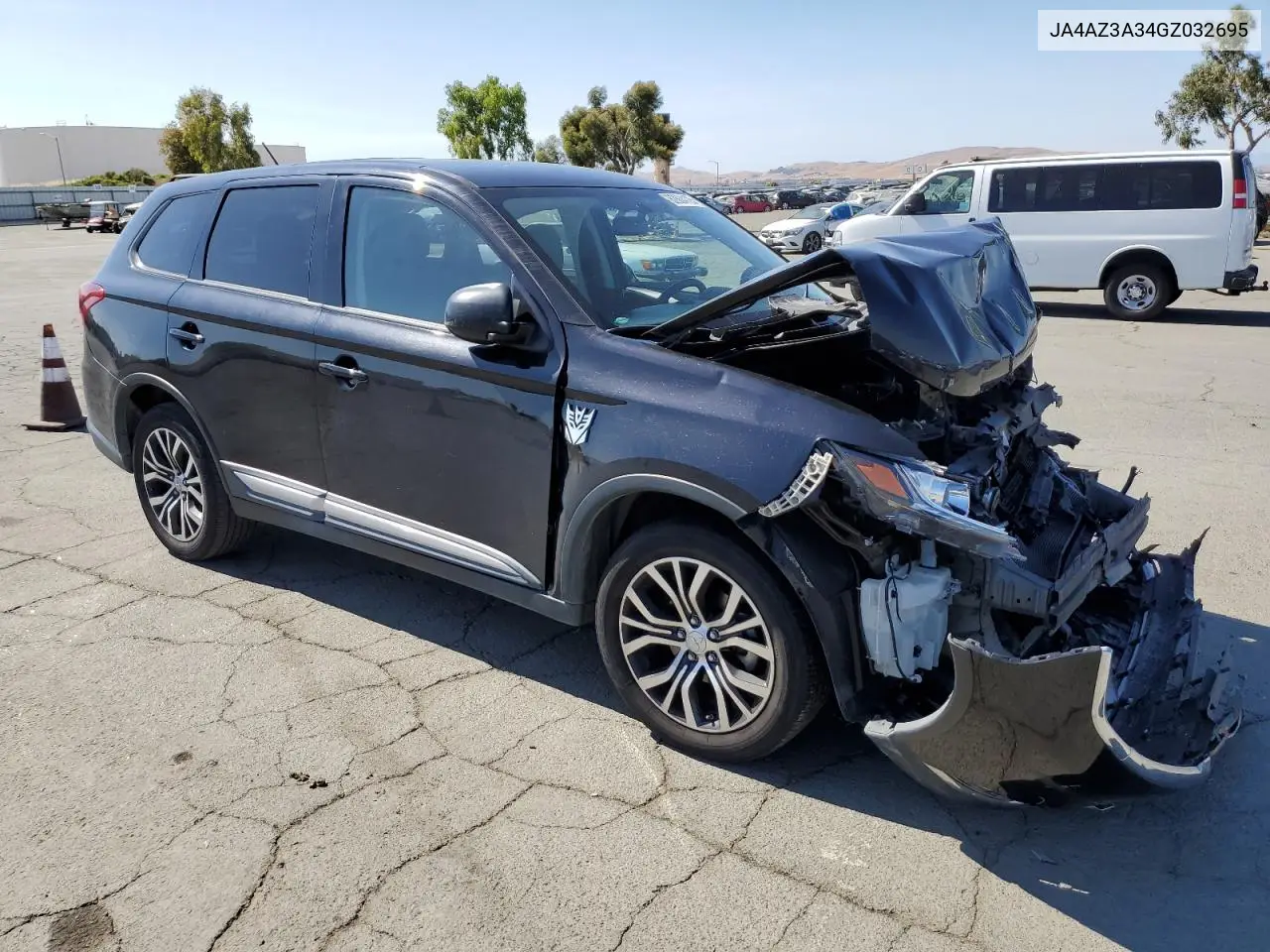 2016 Mitsubishi Outlander Se VIN: JA4AZ3A34GZ032695 Lot: 62604125
