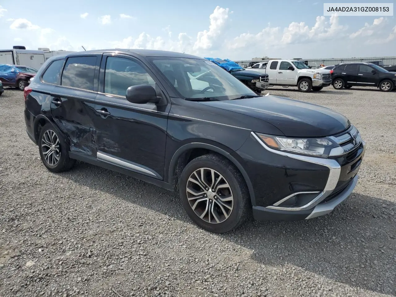 2016 Mitsubishi Outlander Es VIN: JA4AD2A31GZ008153 Lot: 62667435