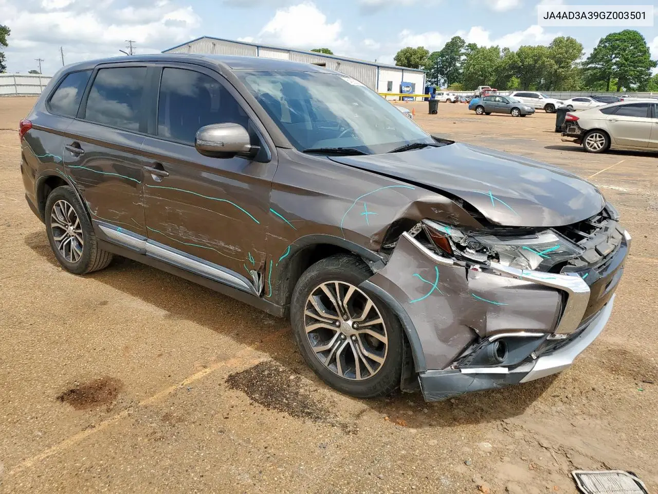 2016 Mitsubishi Outlander Se VIN: JA4AD3A39GZ003501 Lot: 64223055