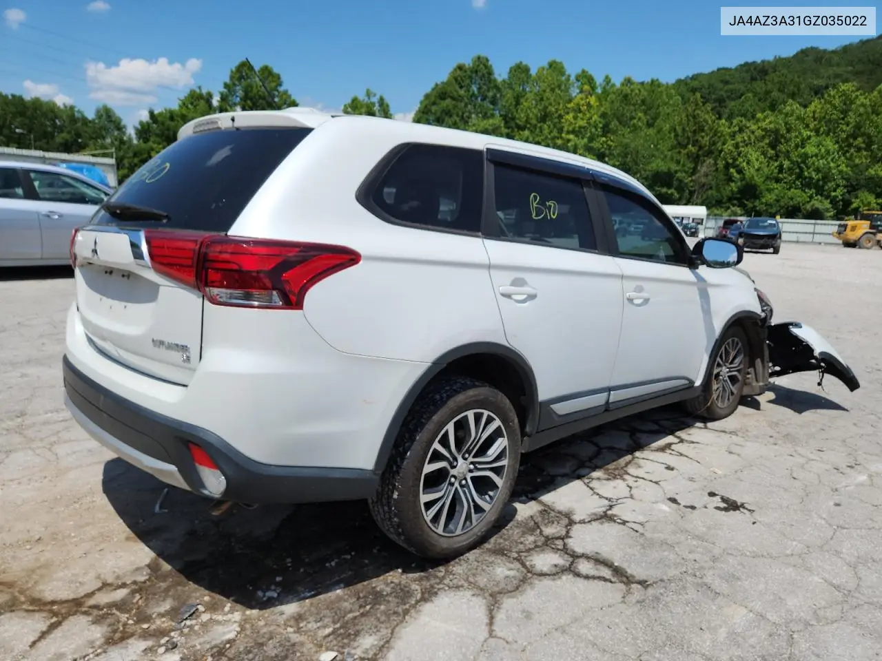 2016 Mitsubishi Outlander Se VIN: JA4AZ3A31GZ035022 Lot: 64426885