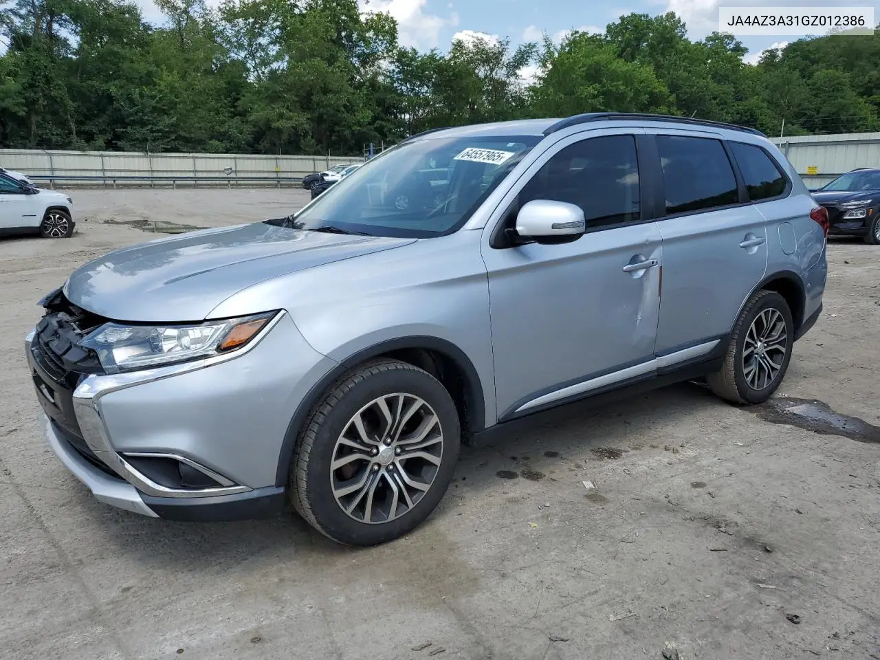 2016 Mitsubishi Outlander Se VIN: JA4AZ3A31GZ012386 Lot: 64557965