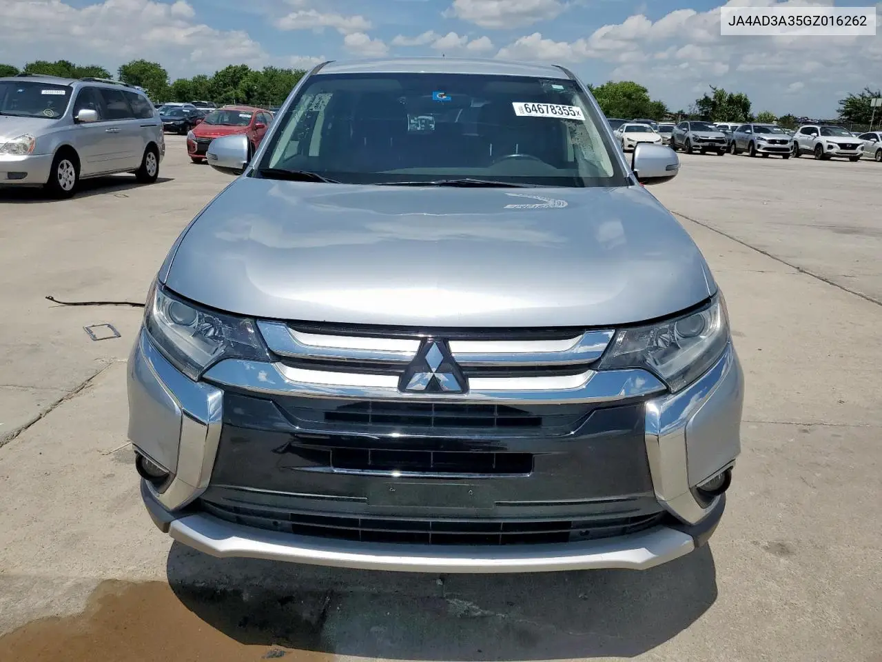 2016 Mitsubishi Outlander Se VIN: JA4AD3A35GZ016262 Lot: 64678355