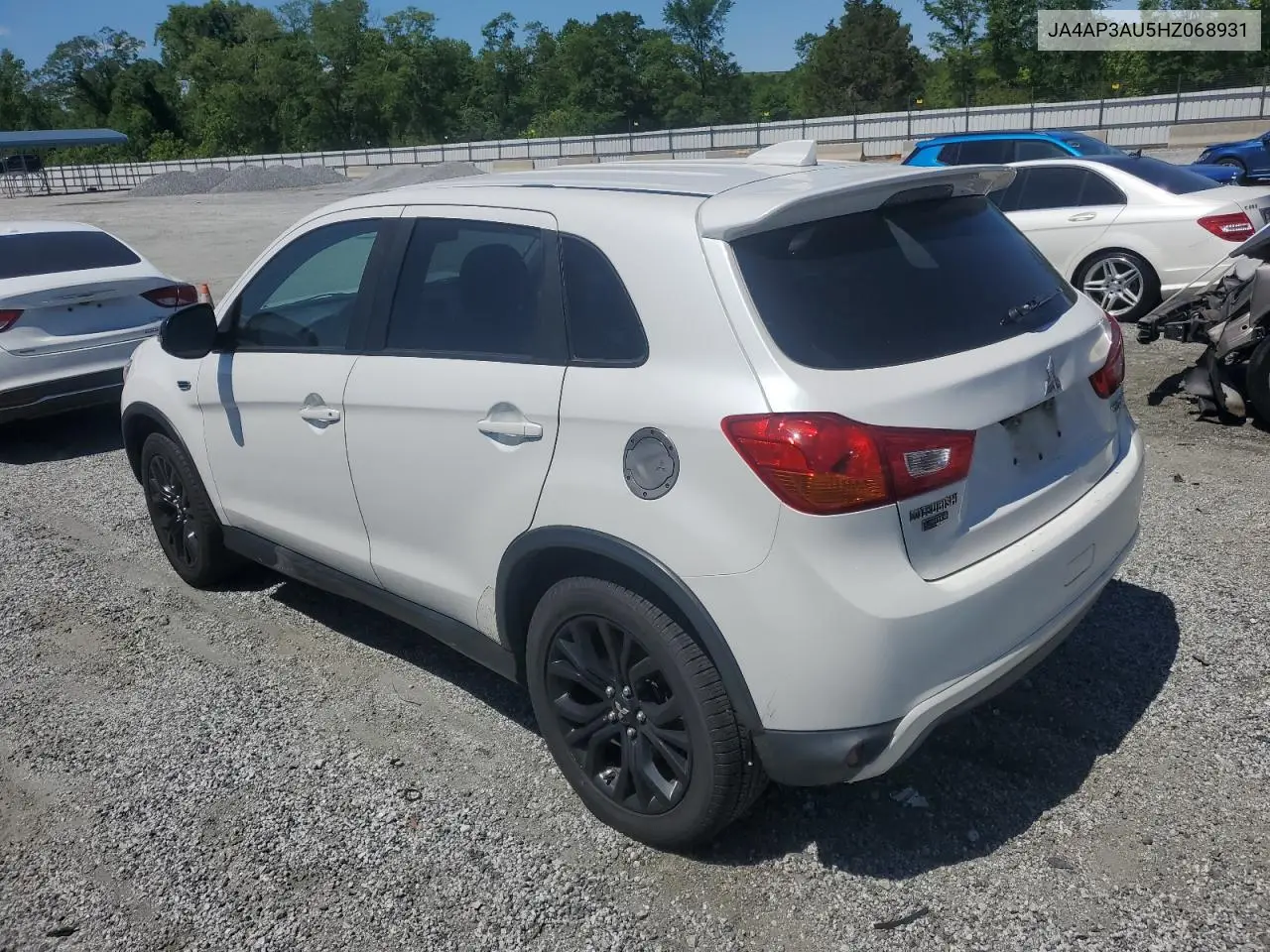 2017 Mitsubishi Outlander Sport Es VIN: JA4AP3AU5HZ068931 Lot: 55215215