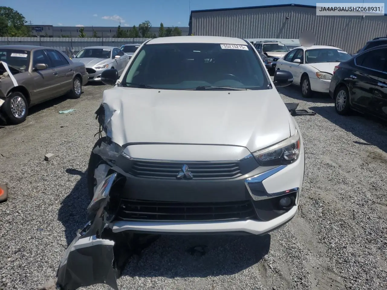 2017 Mitsubishi Outlander Sport Es VIN: JA4AP3AU5HZ068931 Lot: 55215215