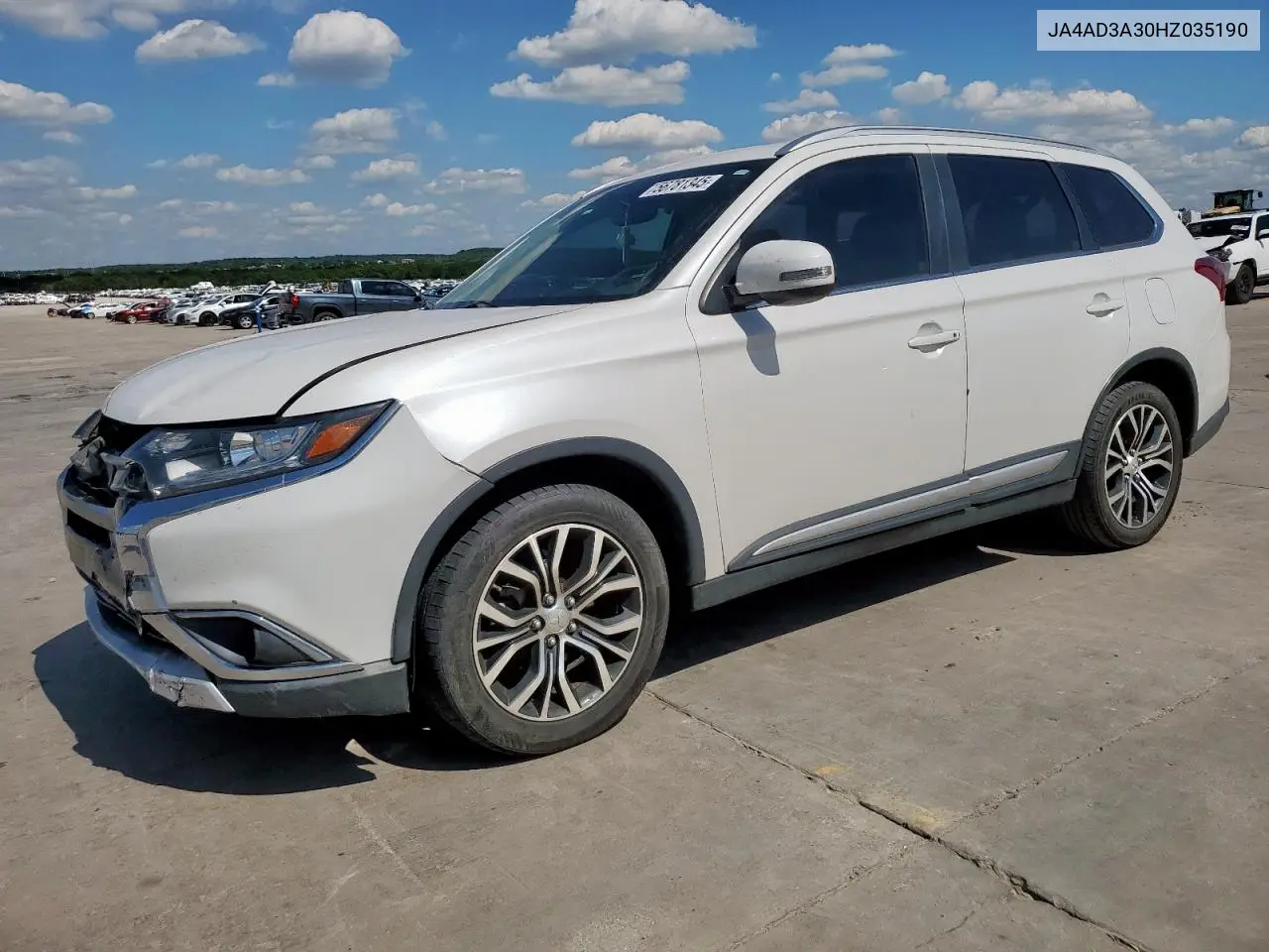 2017 Mitsubishi Outlander Se VIN: JA4AD3A30HZ035190 Lot: 56781345